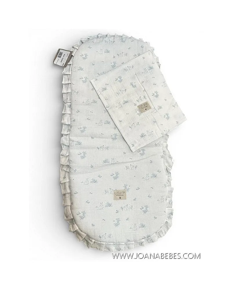 UZTURRE KIT BASE CAPAZO CON VOLANTE Y MUSELINA TELMA AZUL