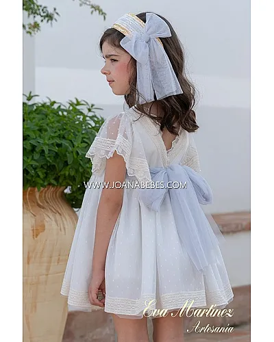 EVA MARTINEZ VESTIDO Y BRAGUITA CEREMONIA MANGA VOLANTE